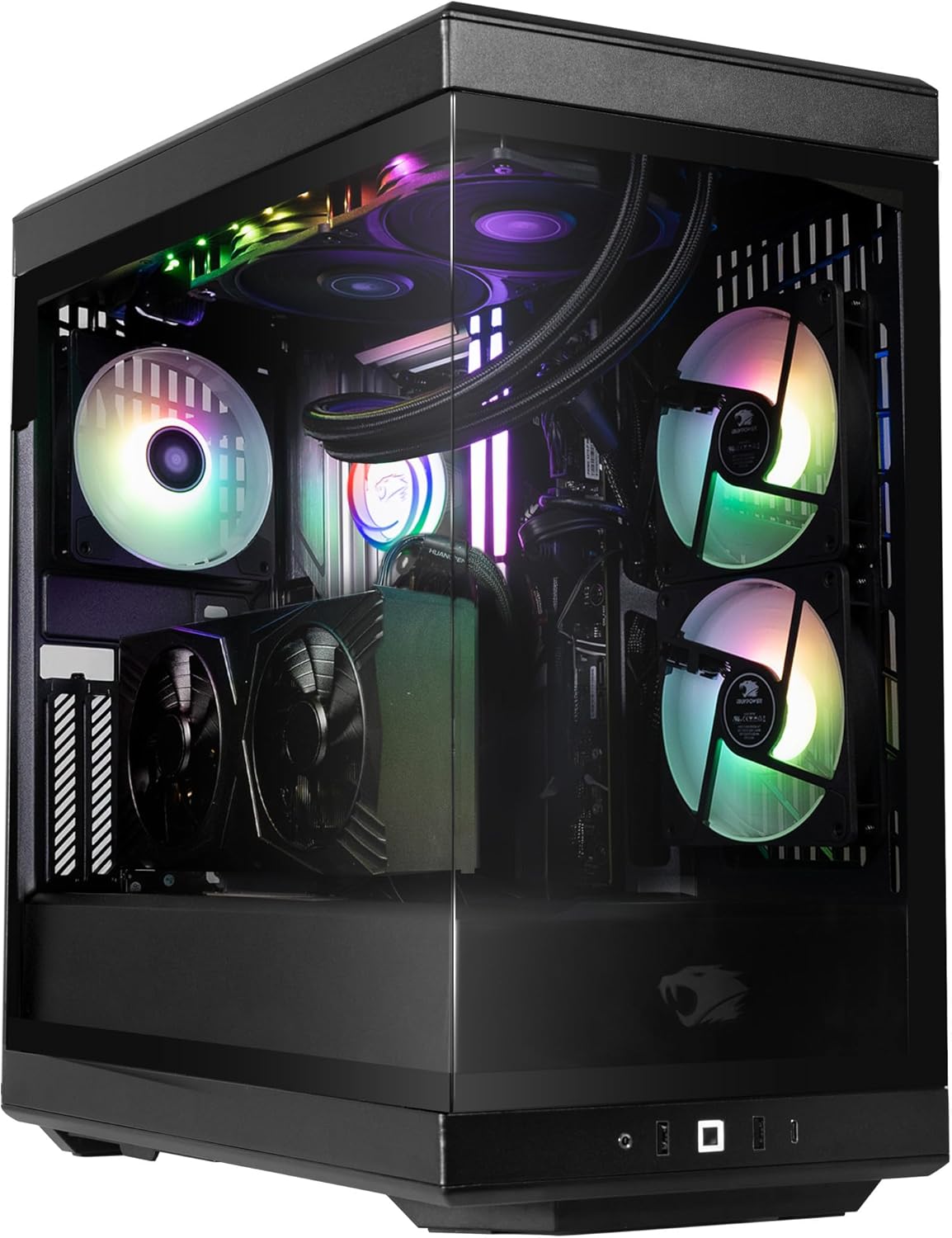 iBUYPOWER Y40 PRO Black Gaming PC Desktop Computer AMD Ryzen 9 7900X CPU, NVIDIA GeForce RTX 5070Ti 16GB GPU, 32GB DDR5 RGB 5200MHz RAM, 2TB NVMe SSD, Windows 11 Home, Keyboard, Mouse - Y40BA9N57T01