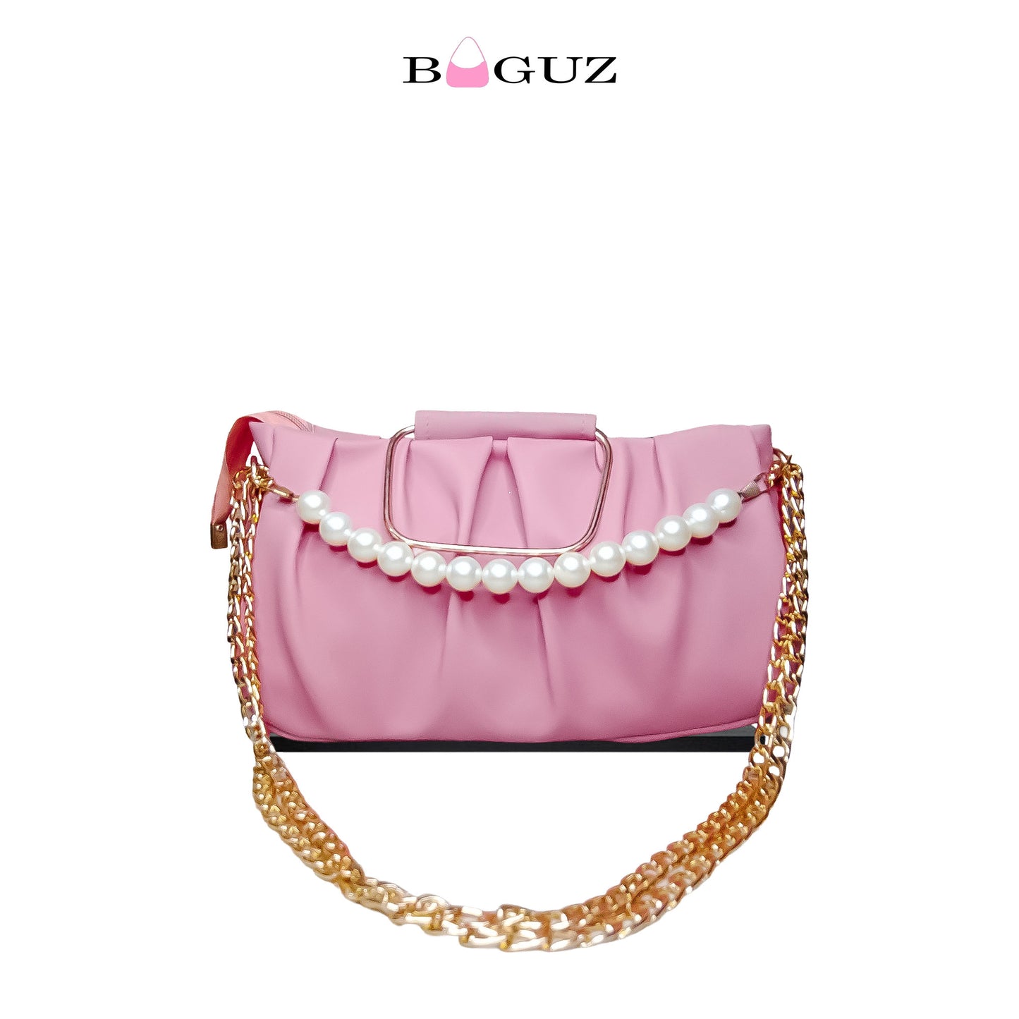 BAGUZBAby-Pink casual with chain handle bags