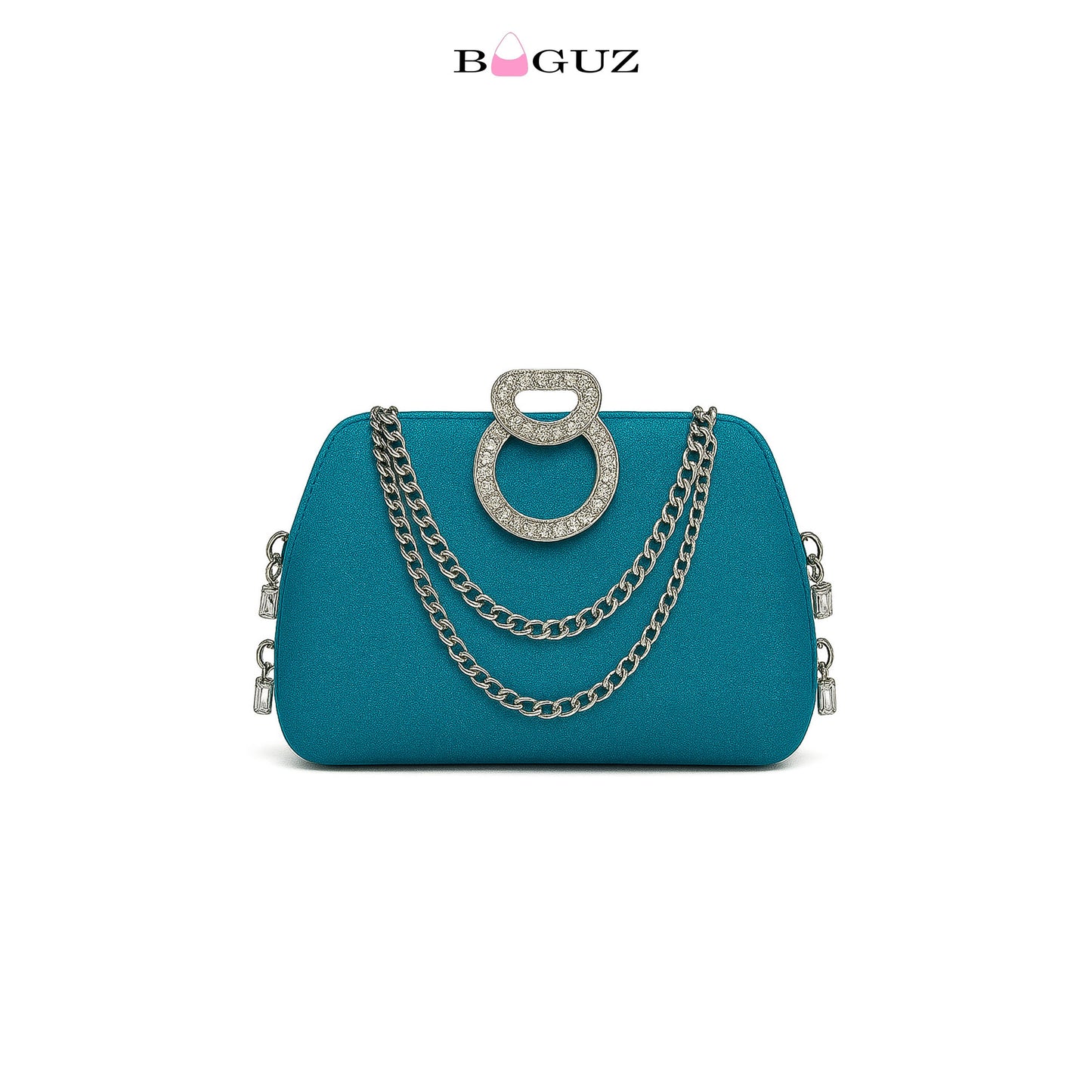 Blue Crystal Chain fancy clutch