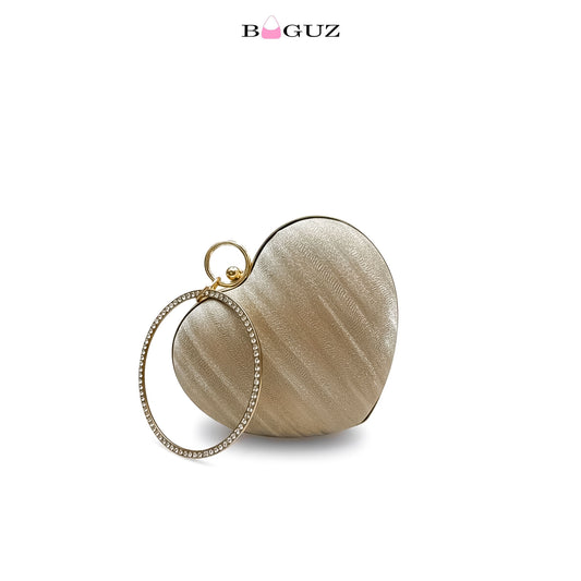 Golden Heart Glam Clutch