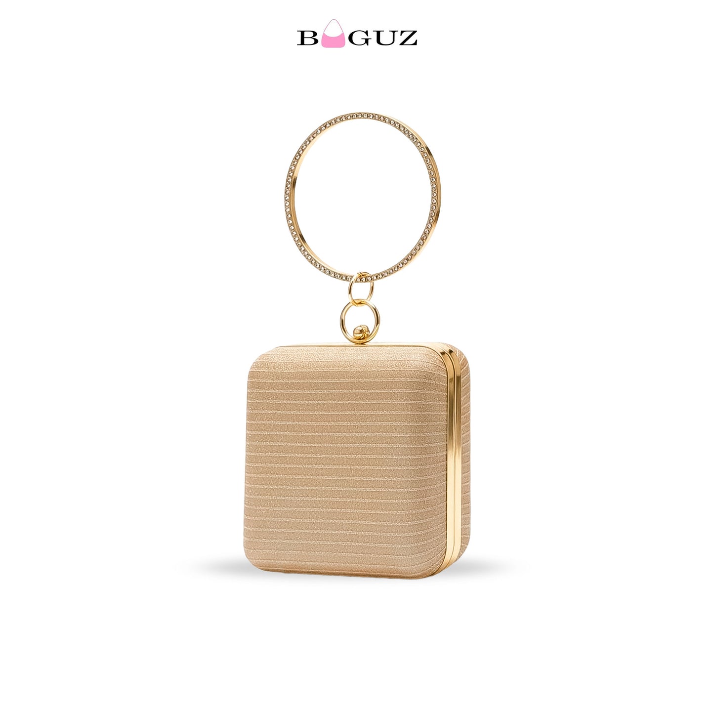 BAGUZ Aurora Square Gold Hand Clutch