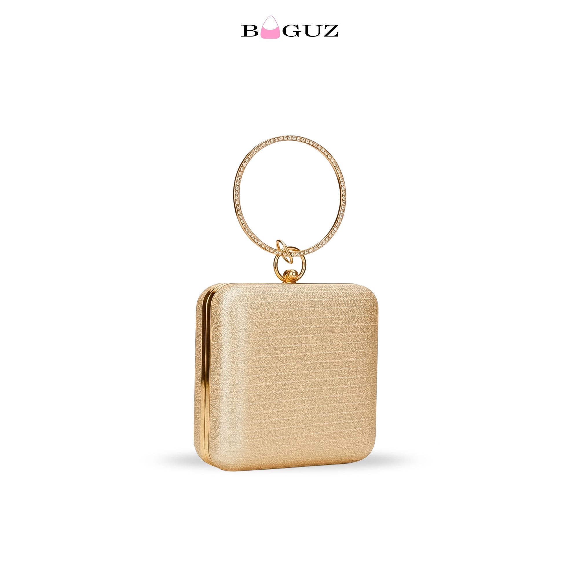 BAGUZ Aurora Square Gold Hand Clutch