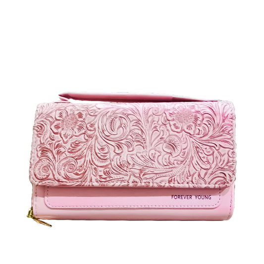 BAGUZ pink small clutch for women